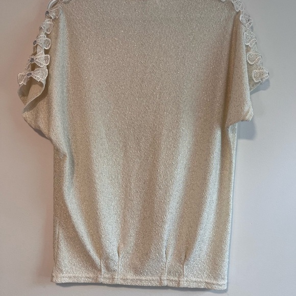 Vintage Y2K Sparkly Star Rhinestone Top with Bow Sleeve Detail - Picture 8 of 9